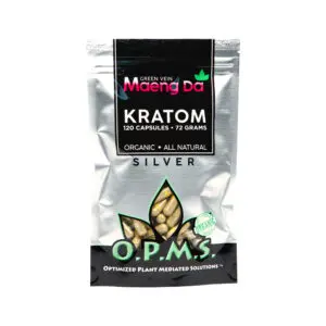 OPMS Silver Caps 72g | 120ct | Green Vein MD | MSRP: $17.99