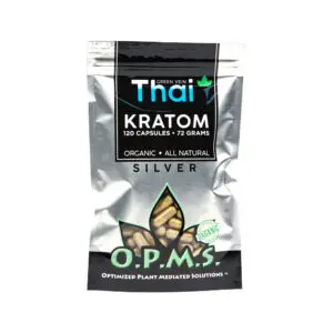 OPMS Silver Caps 72g | 120ct | Green Vein Thai | MSRP: $17.99