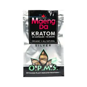 OPMS Silver Caps 18g | 30ct | Red Vein MD | MSRP: $7.99