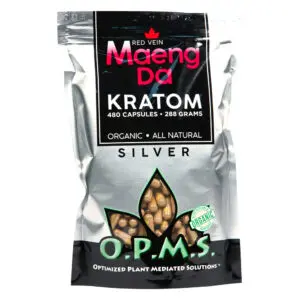 OPMS Silver Caps 288g | 480ct | Red Vein MD | MSRP: $55.99