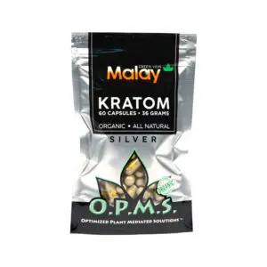 OPMS Silver Caps 36g | 60ct | Green Vein Malay | MSRP: $9.99