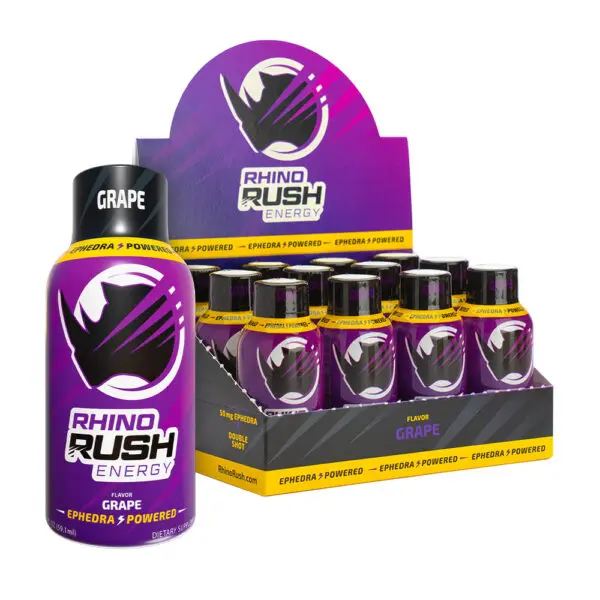 Rhino Rush Ephedra Grape Box | MSRP: $3.49/Bottle